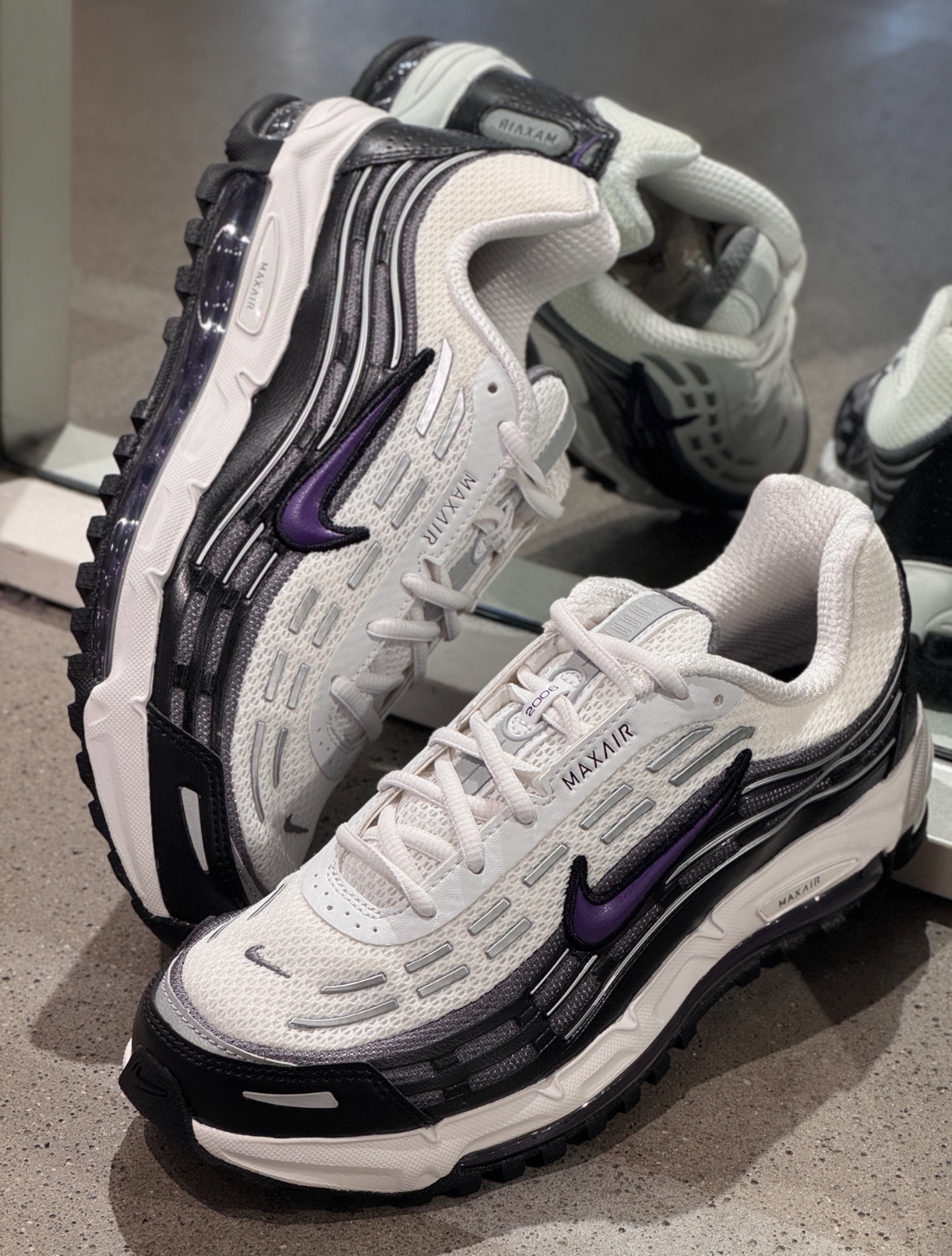 男鞋 NIKE AIR MAX TL 2.5 白灰黑紫 氣墊 緩震 休閒 運動鞋【FZ4110-105】