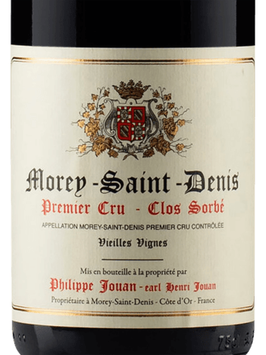 Henri Jouan Morey Saint Denis 1er Cru Clos Sorbe Vieilles Vignes 2019 (RP94)