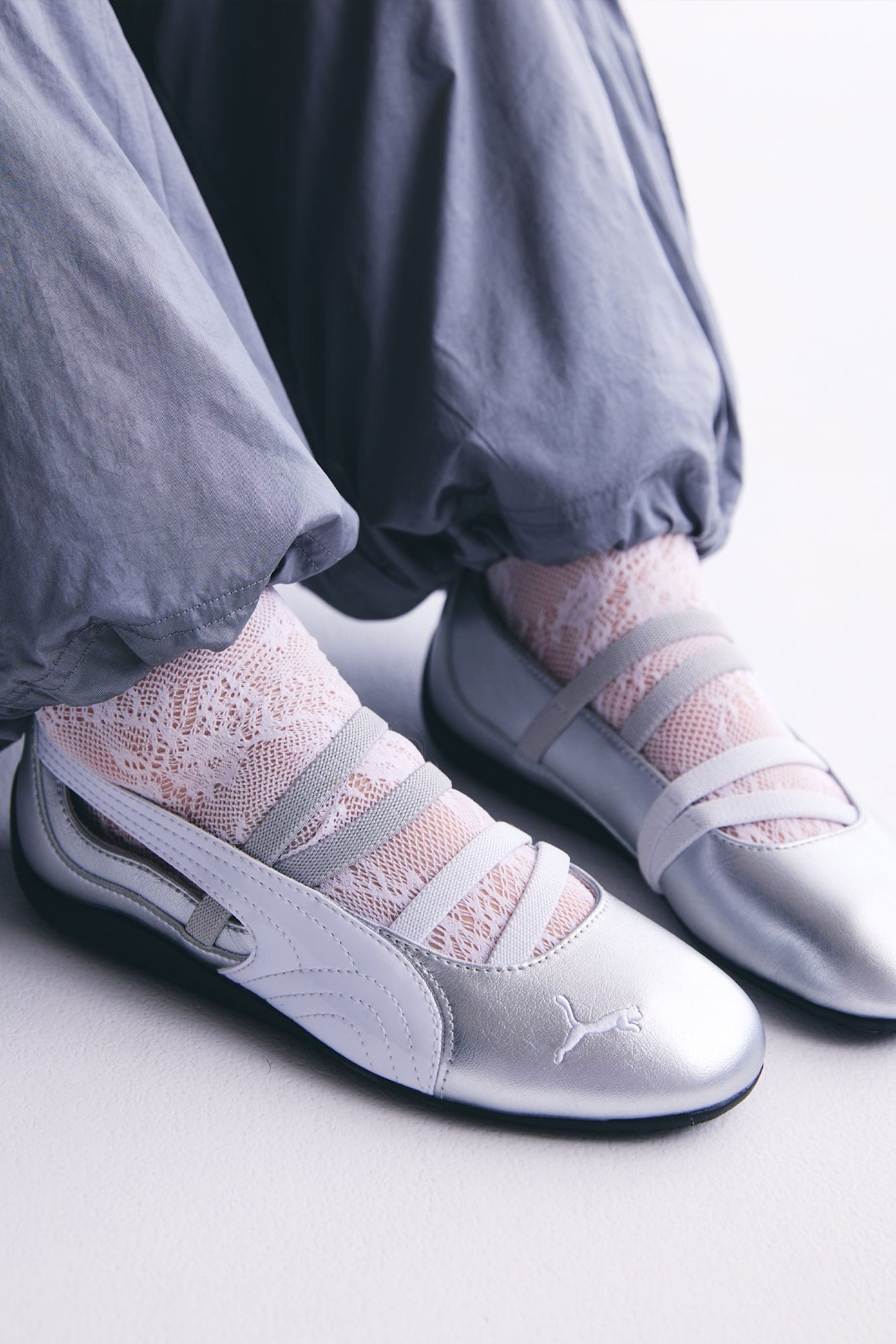 預購┃PUMA W SPEEDCAT BALLET METALLIC 芭蕾舞 賽車鞋 瑪麗珍 平底鞋 銀白色