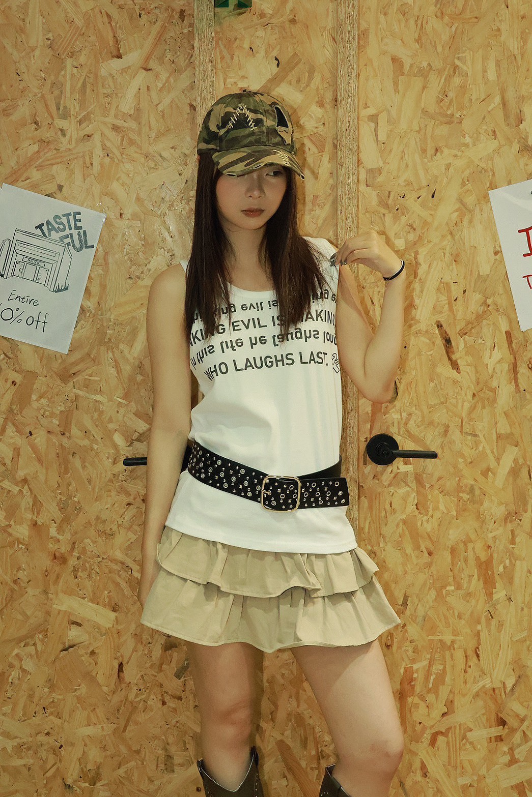 英文 標語 寬鬆 上衣 #背心