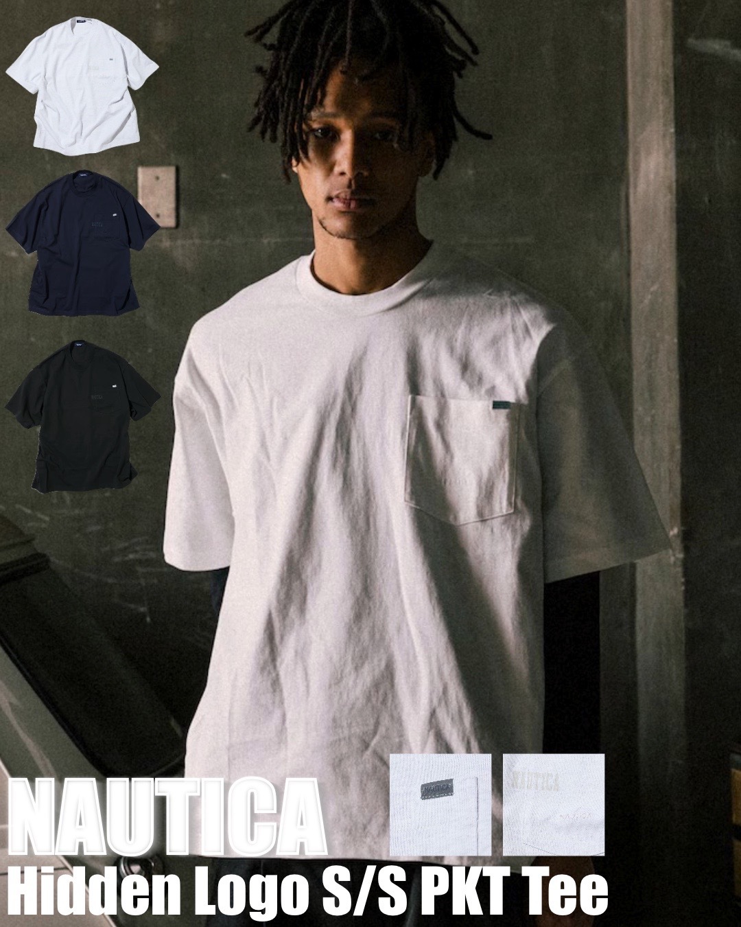 #預購 日本限定 NAUTICA Hidden Logo S/S PKT Tee 短踢 四色