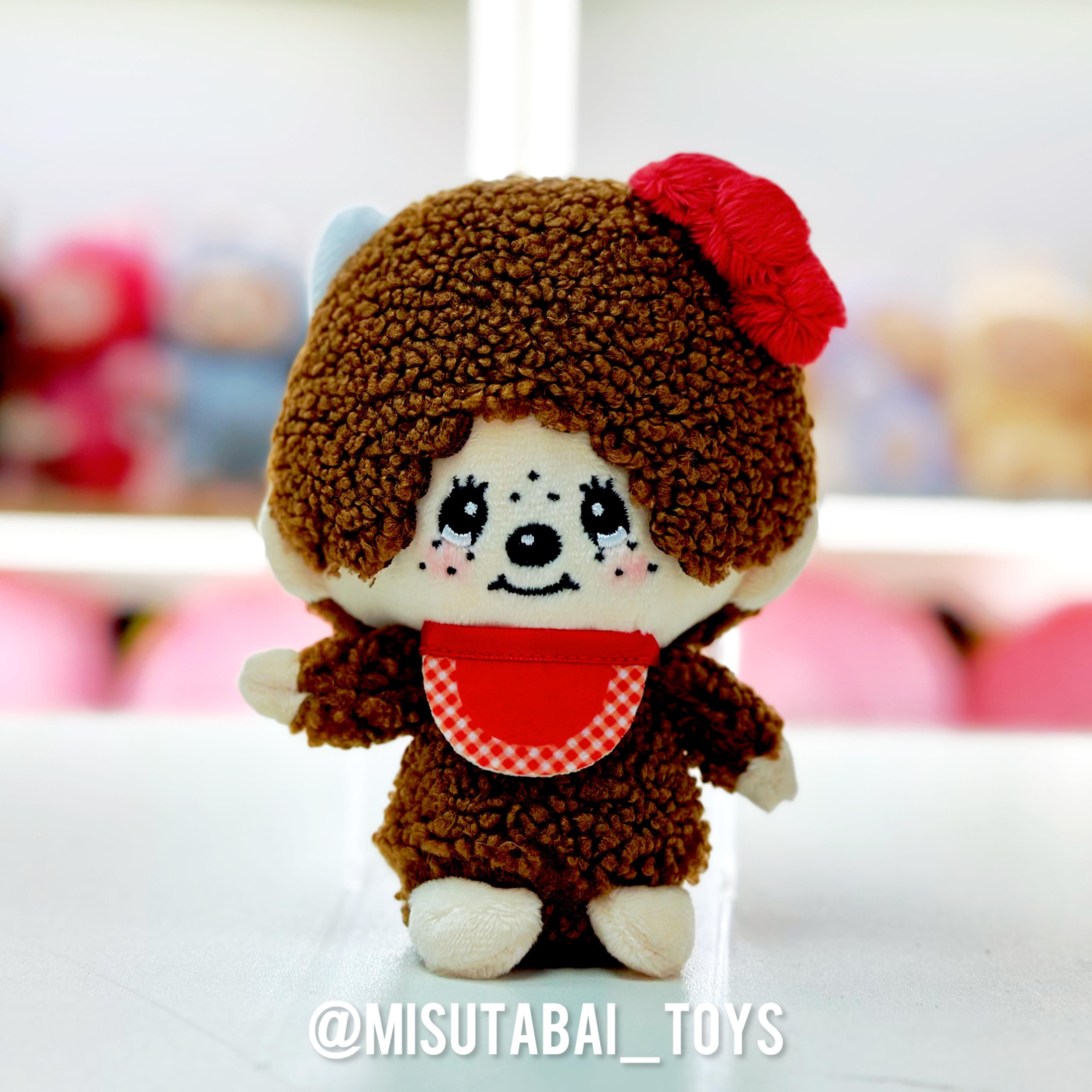 Monchhichi x Hello Kitty Ball Chain Mascot Keychain Plush Toy