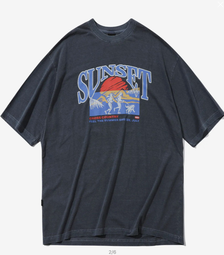 CPGN STUDIO / Sunset Running Pigment Short T-shirt / Dark Blue /  JUL25