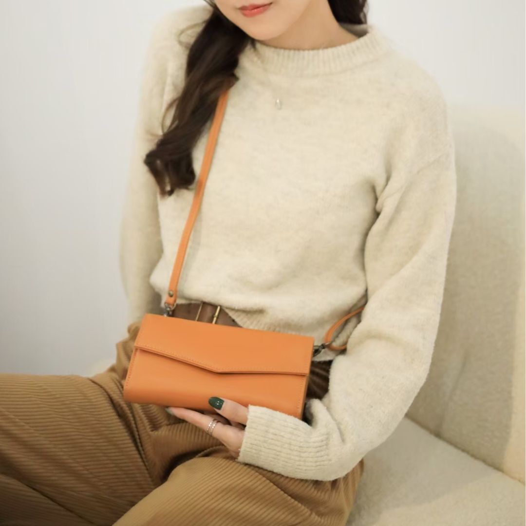 朵樂思信封手拿包(真皮女包/輕量無負擔/防刮耐磨)