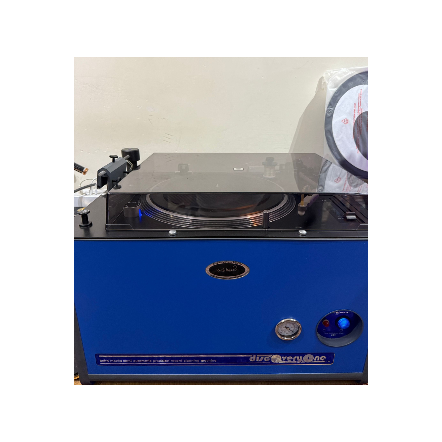 英國 Keith Monks discOvery mini One Sapphire 限量版 超級洗唱片機 (二手)