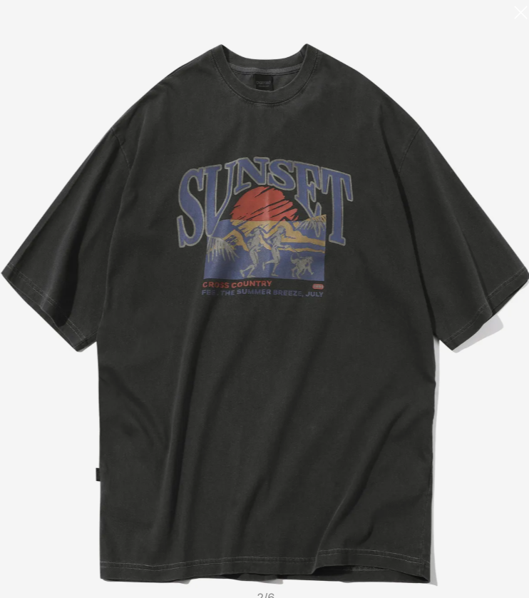 CPGN STUDIO / Sunset Running Pigment short T-shirt / smokeblack /  JUL25