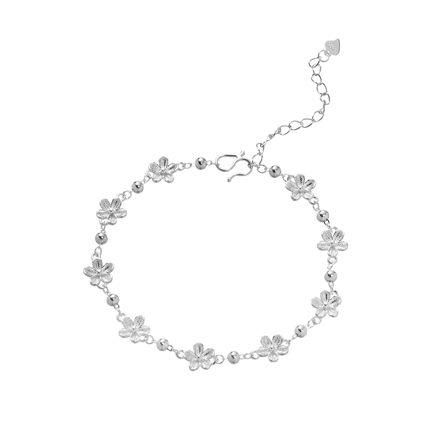 平價飾品,純銀,花,手鍊