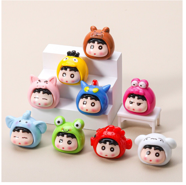蜡笔小新小摆件萌粒 一套9个