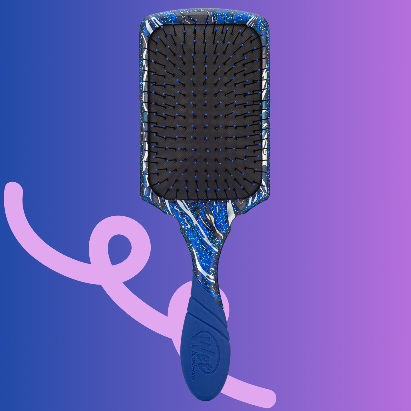Wet Brush Paddle Detangler® 抗糾結平板梳-礦物閃光午夜藍(限量版)