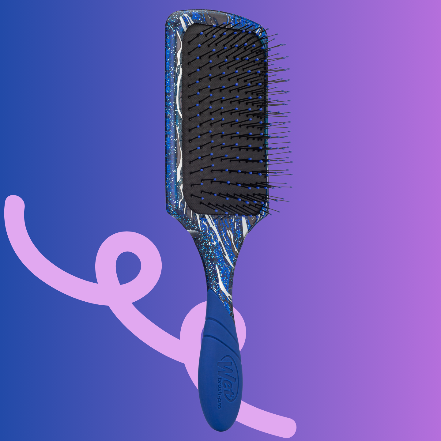 Wet Brush Paddle Detangler® 抗糾結平板梳-礦物閃光午夜藍(限量版)