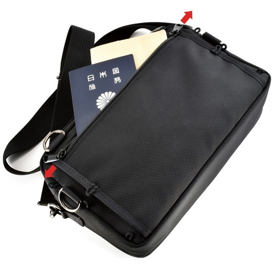 VanNuys E391 Double Zipper Shoulder Bag