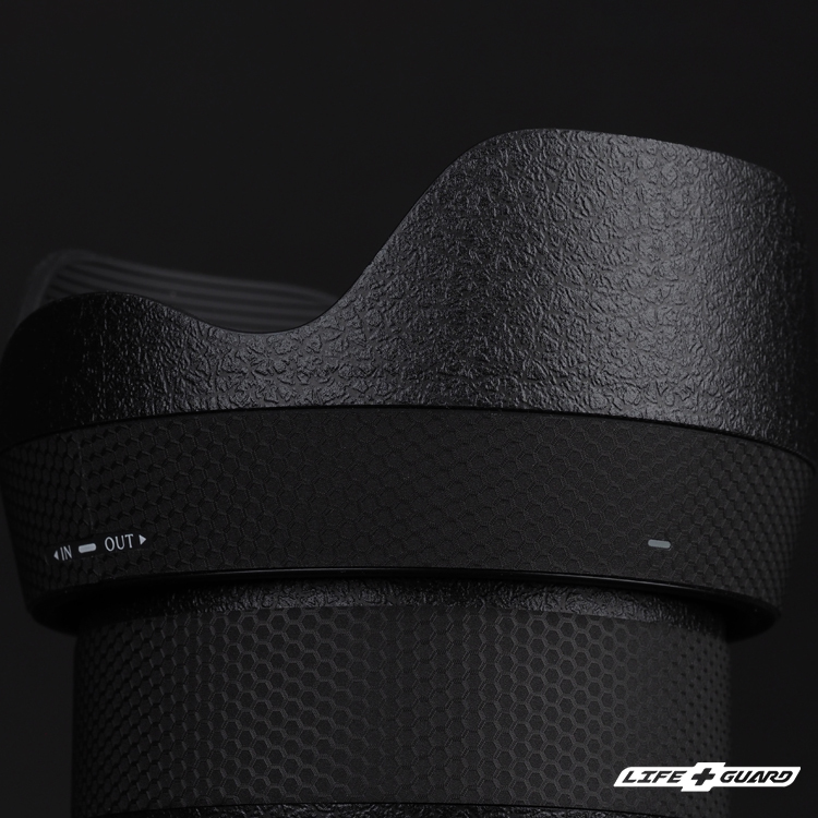 LIFE+GUARD 遮光罩側面貼膜安裝示意圖，適用 SIGMA 17-40mm F1.8 DC ART