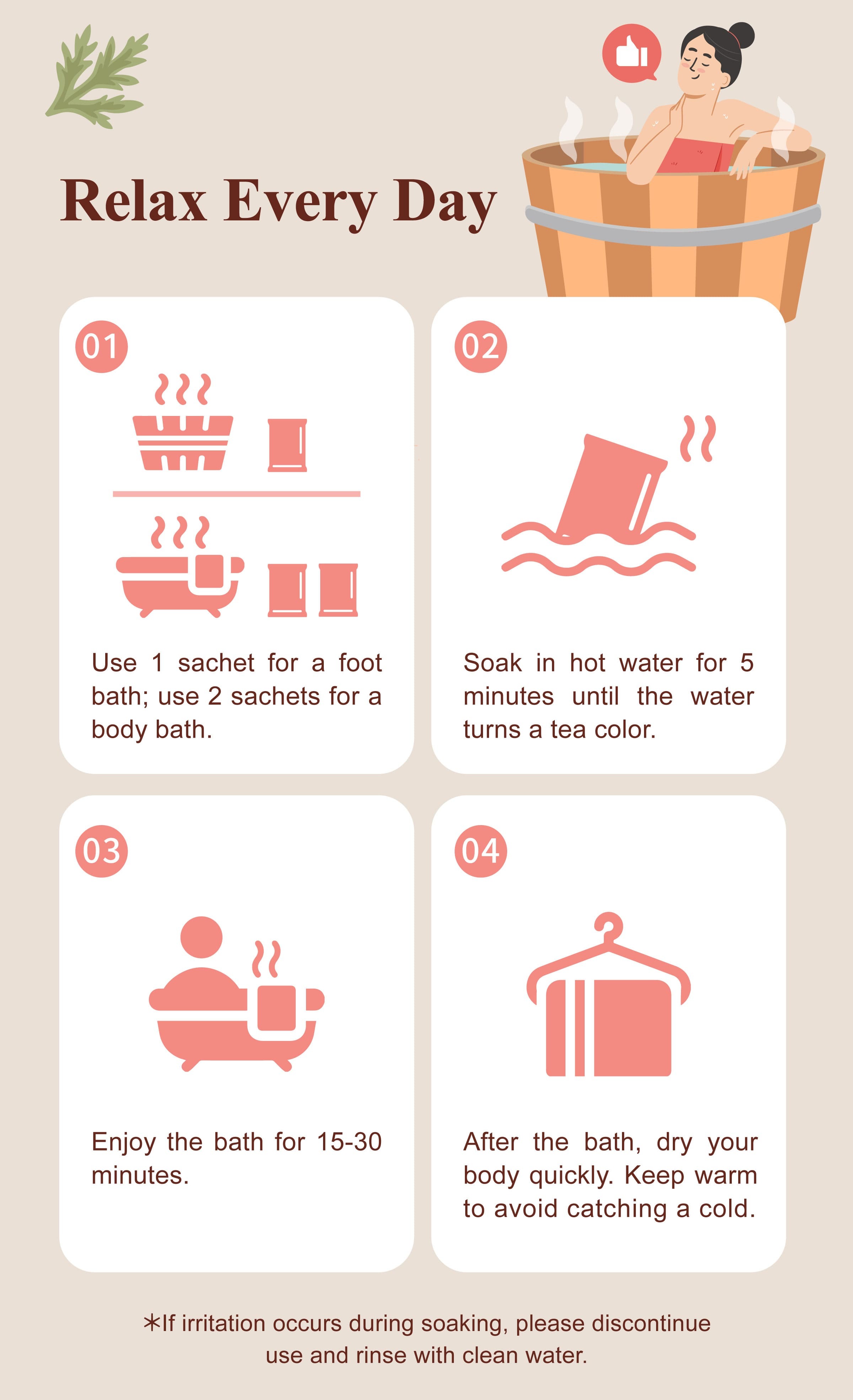 How to Use Taiwanese Mugwort Bath Soak