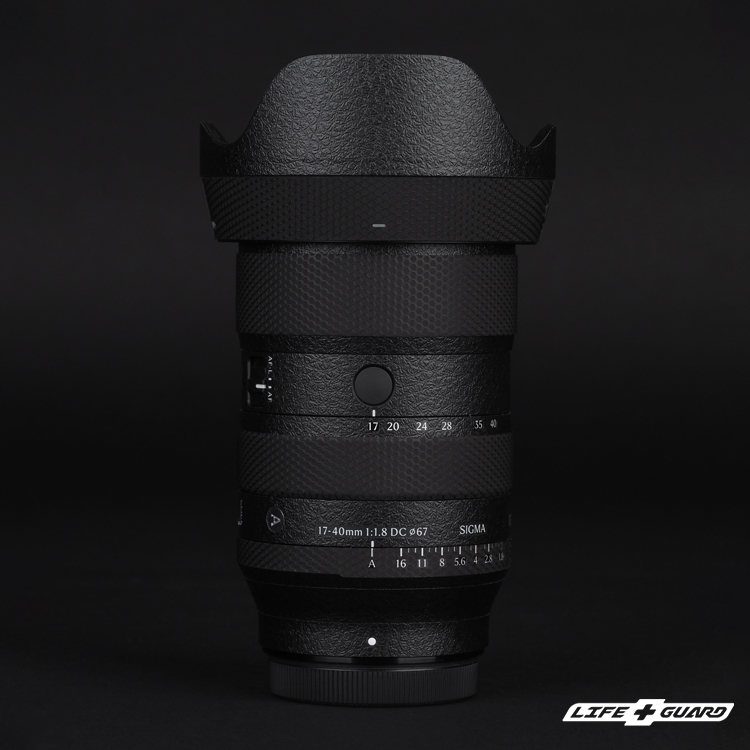 LIFE+GUARD 貼膜安裝示意圖，適用SIGMA 17-40mm 1.8 DC ART