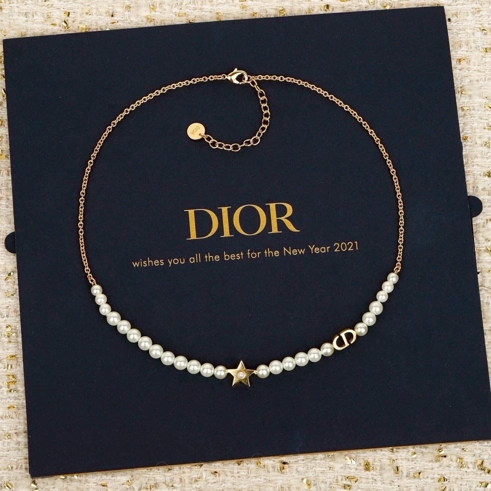 18k”CD經典珍珠星空choker項鍊