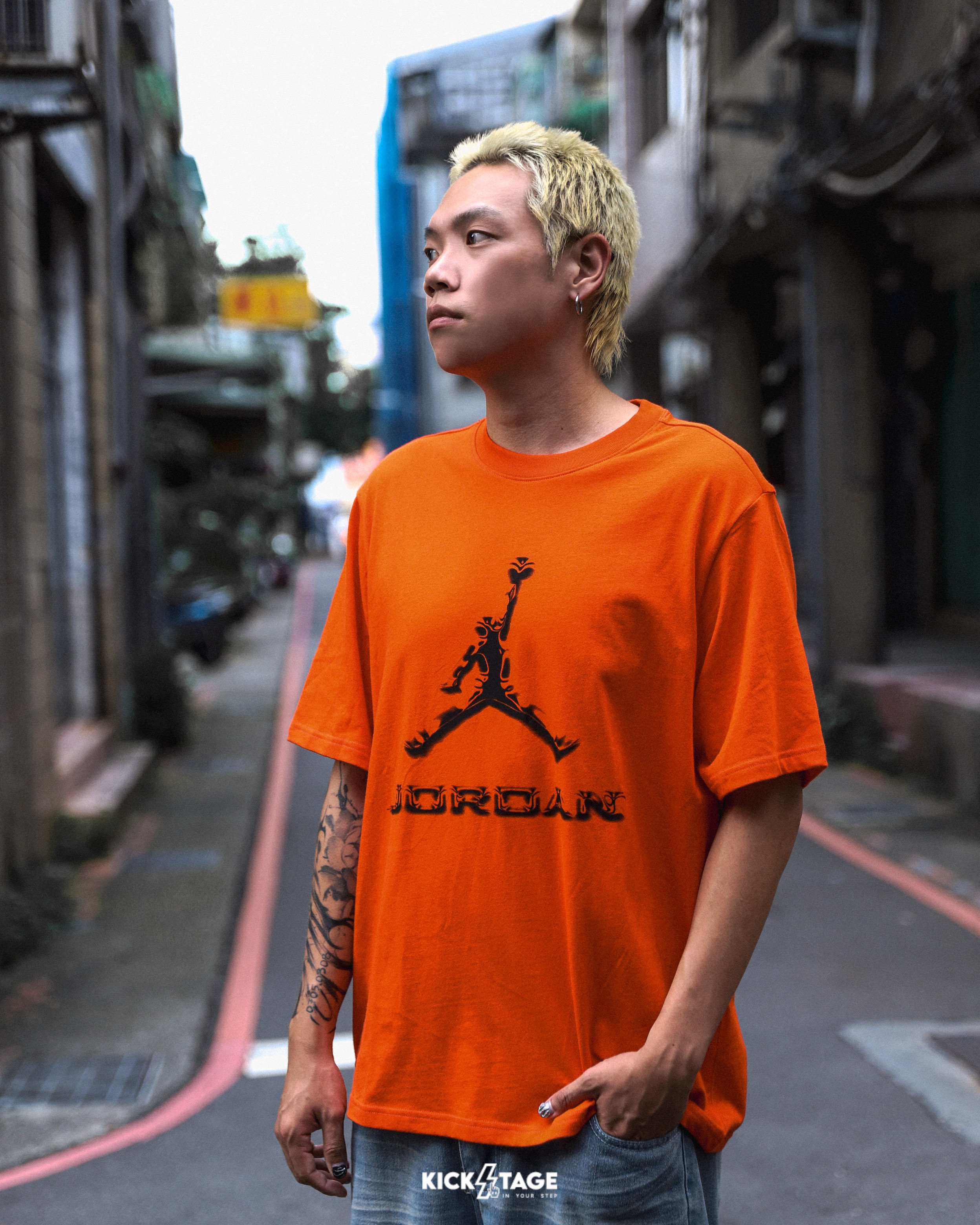 男款 NIKE DRY JORDAN TEE 橘 印花 喬丹 純棉 籃球 運動 休閒 短T【HQ9092-891】
