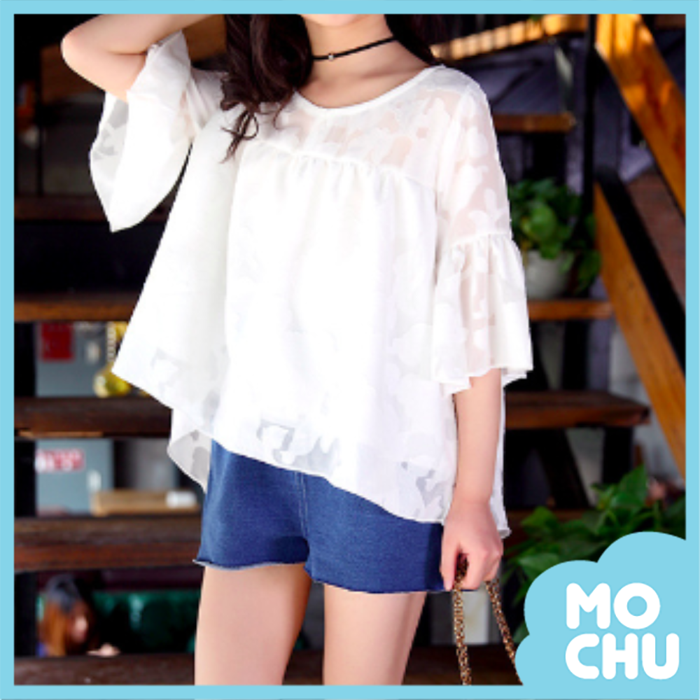 蕾絲寬袖兩件式套裝