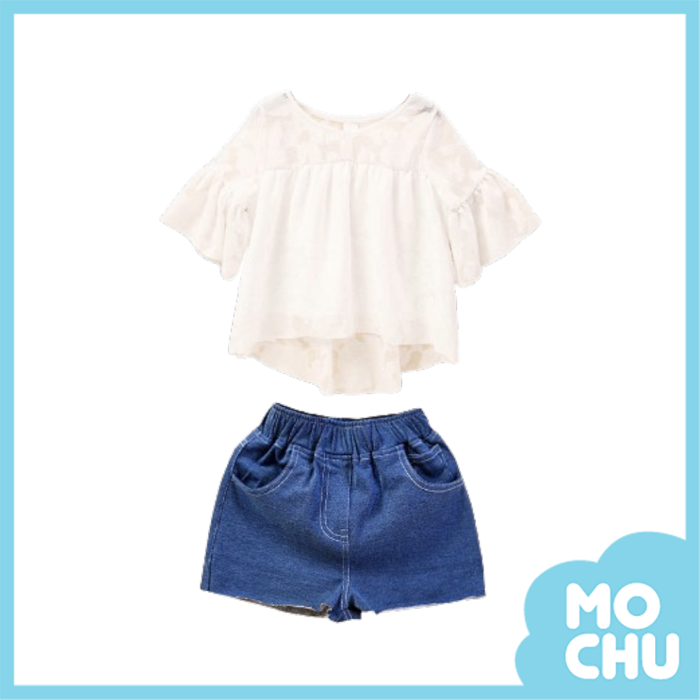 蕾絲寬袖兩件式套裝