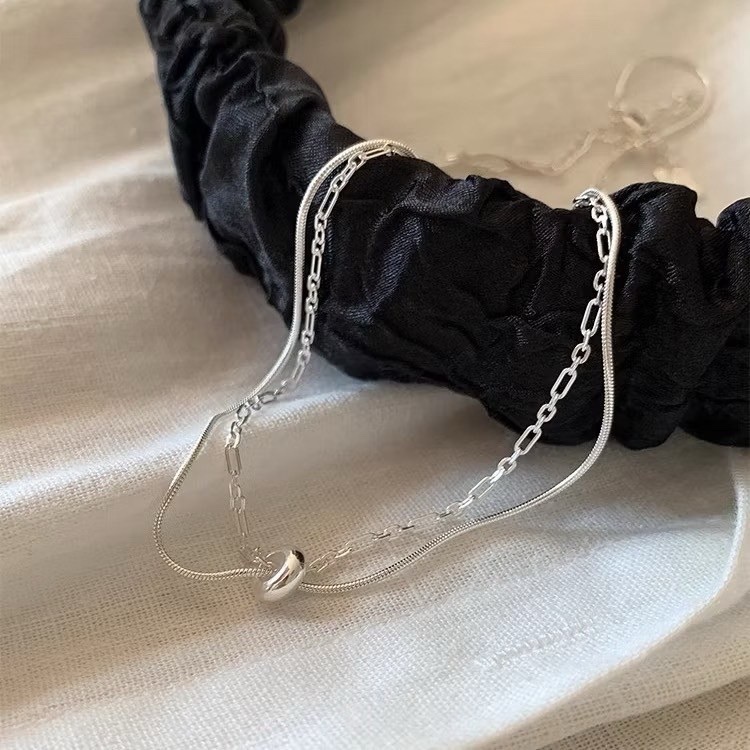 925 silver銀小環雙層蛇骨細鍊