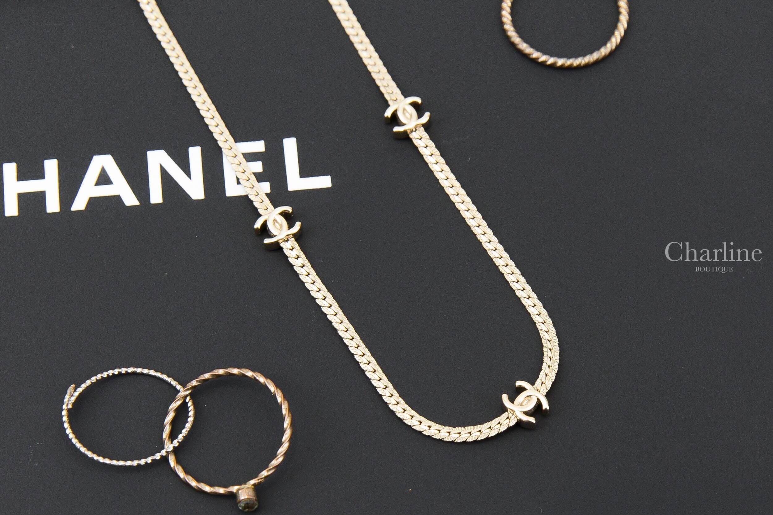 Chanel Long Necklace 金色十五顆CC長項鍊
