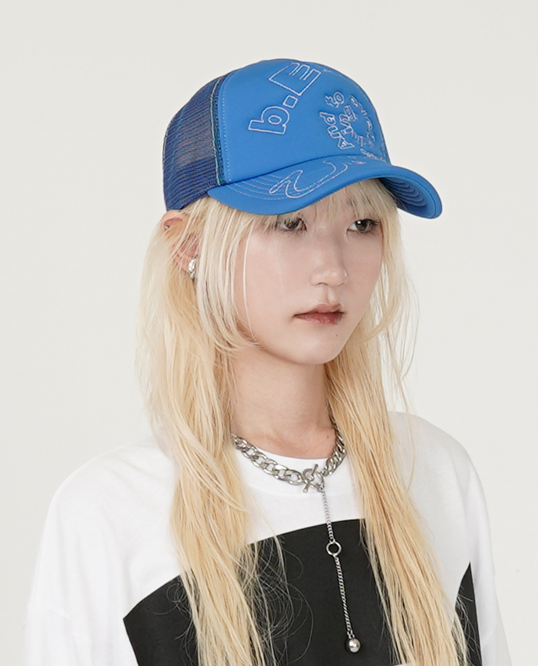 b.Eautiful b.i Foam Trucker Hat (Beach Blue) - 25SS