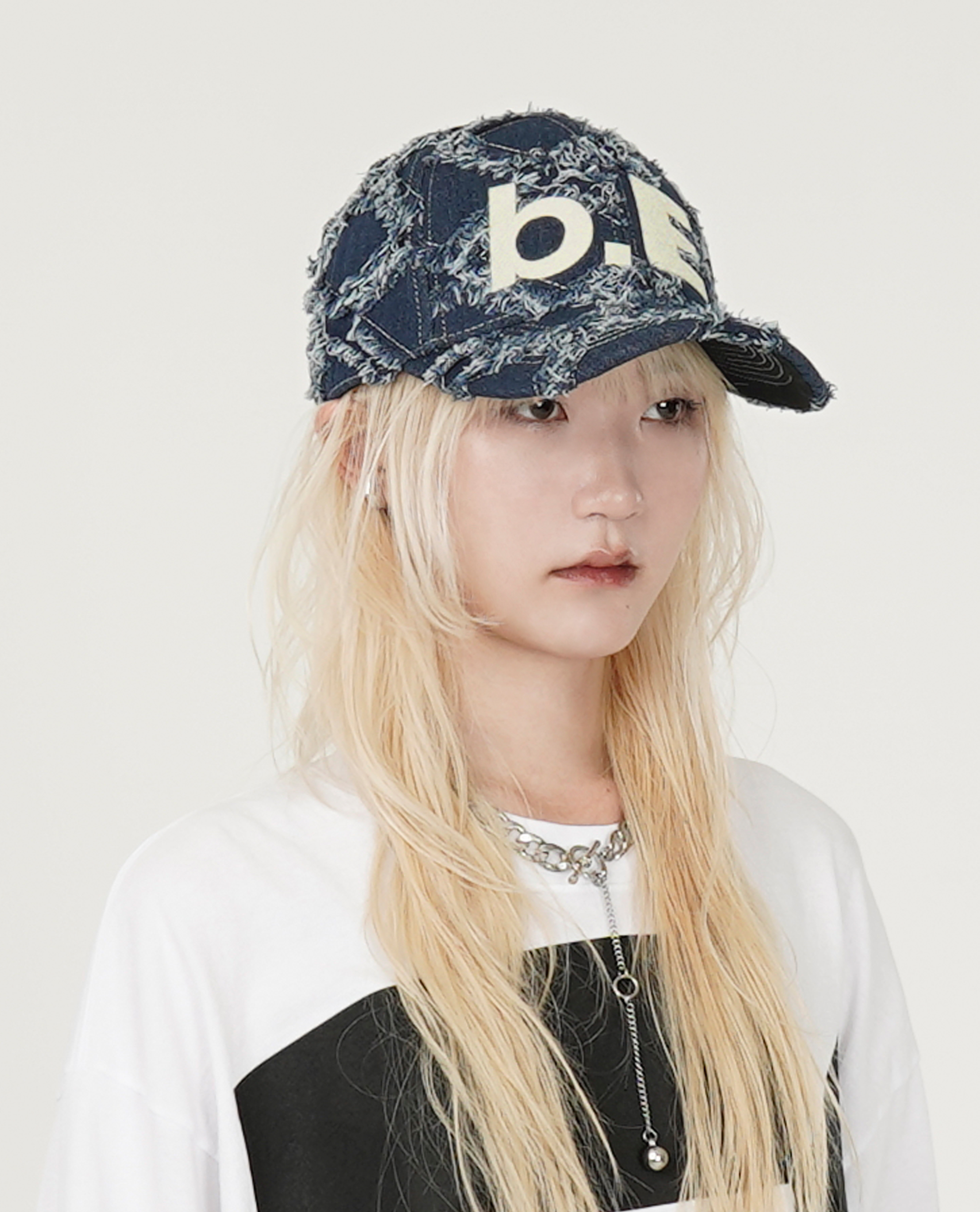 b.Eautiful b.E Hat (Navy Diamond Denim) - 25SS