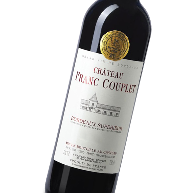 Chateau Franc Couplet Bordeaux Superieur Rouge 2020