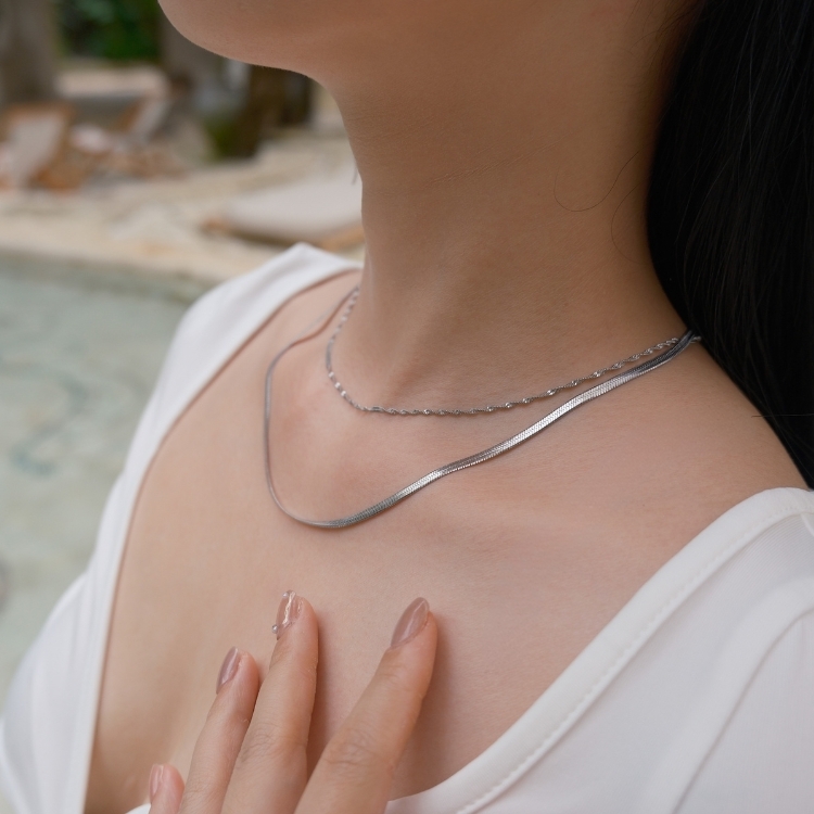 慵懶夏日 Lazy Summer 鈦鋼素鍊 單鍊 項鍊