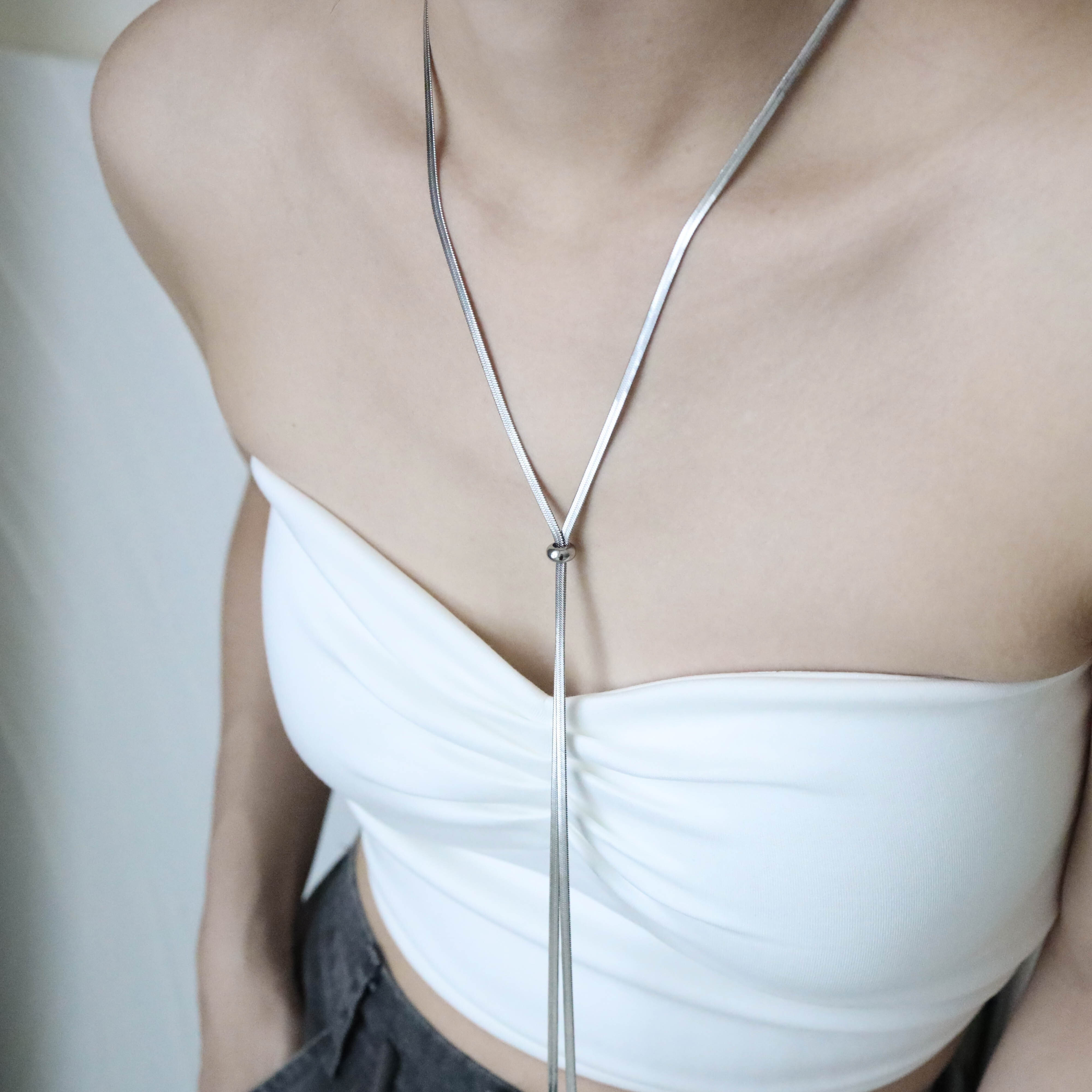 不怕水可調節蛇鍊長項鍊