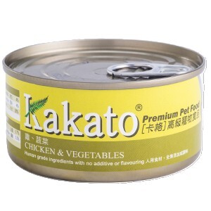 Kakato 貓犬濕糧系列．雞+蔬菜170g