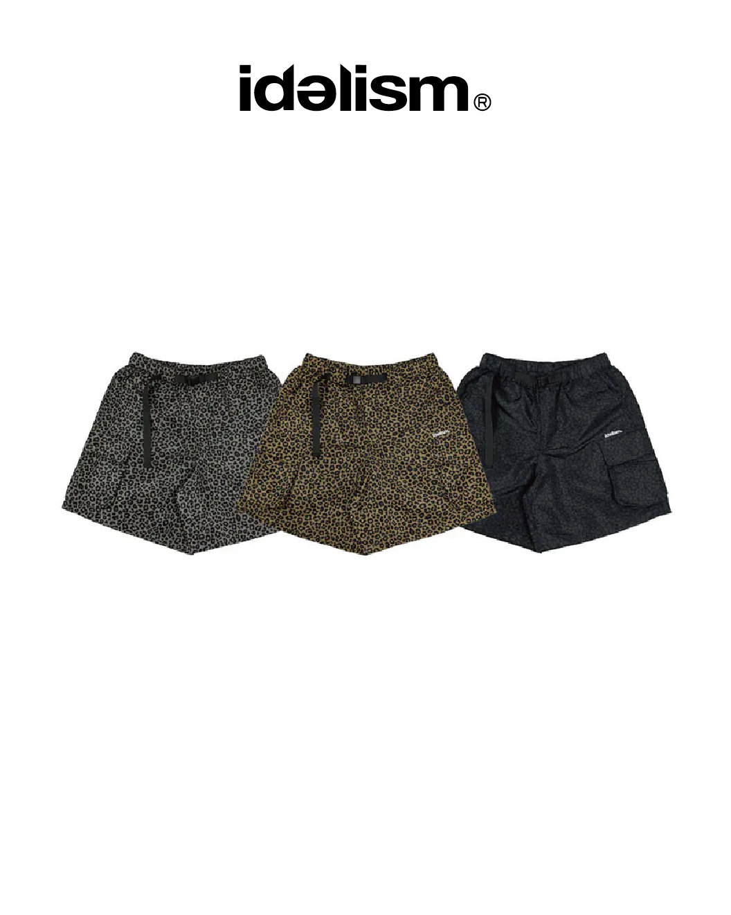 Idealism 豹紋短褲 黑/灰/黃 24 S/S Leopard Cargo-S