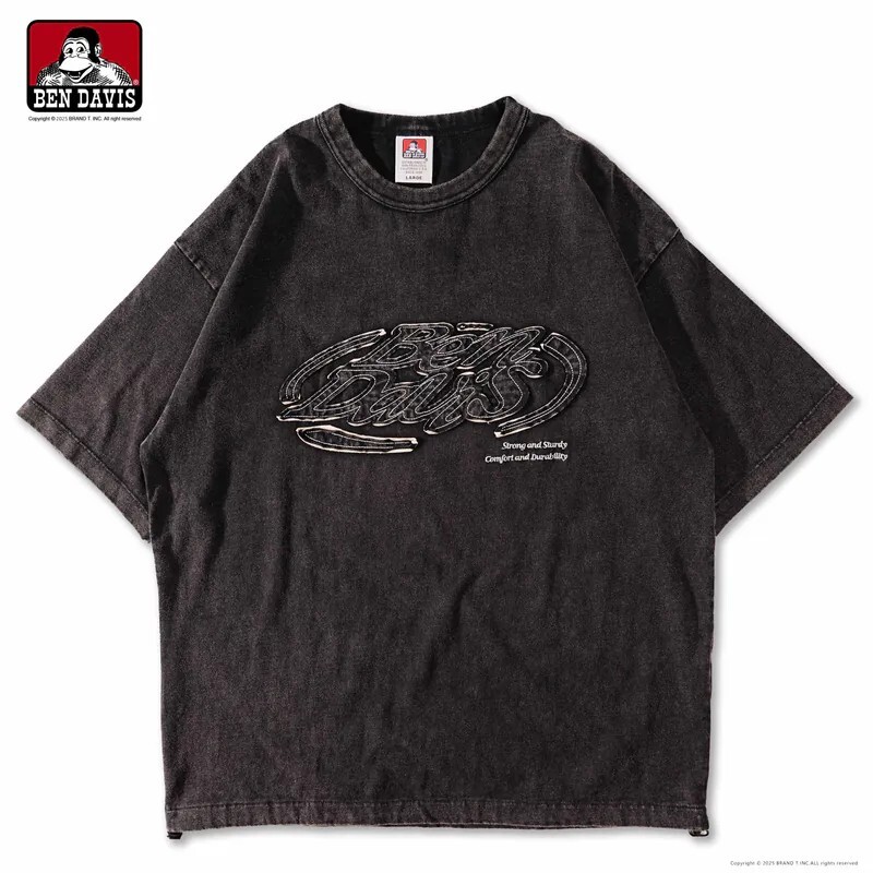 Ben Davis OVAL VNTG Draw String Tee 刺繡Logo抽繩Tee 2色