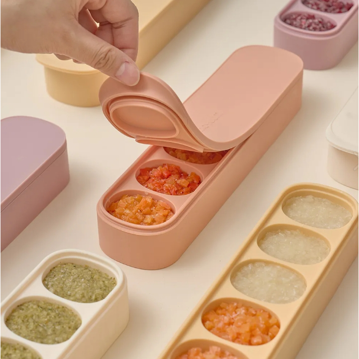 【樂森藥局】MOYUUM 韓國 雙層密封白金矽膠副食品分裝盒 多款可選