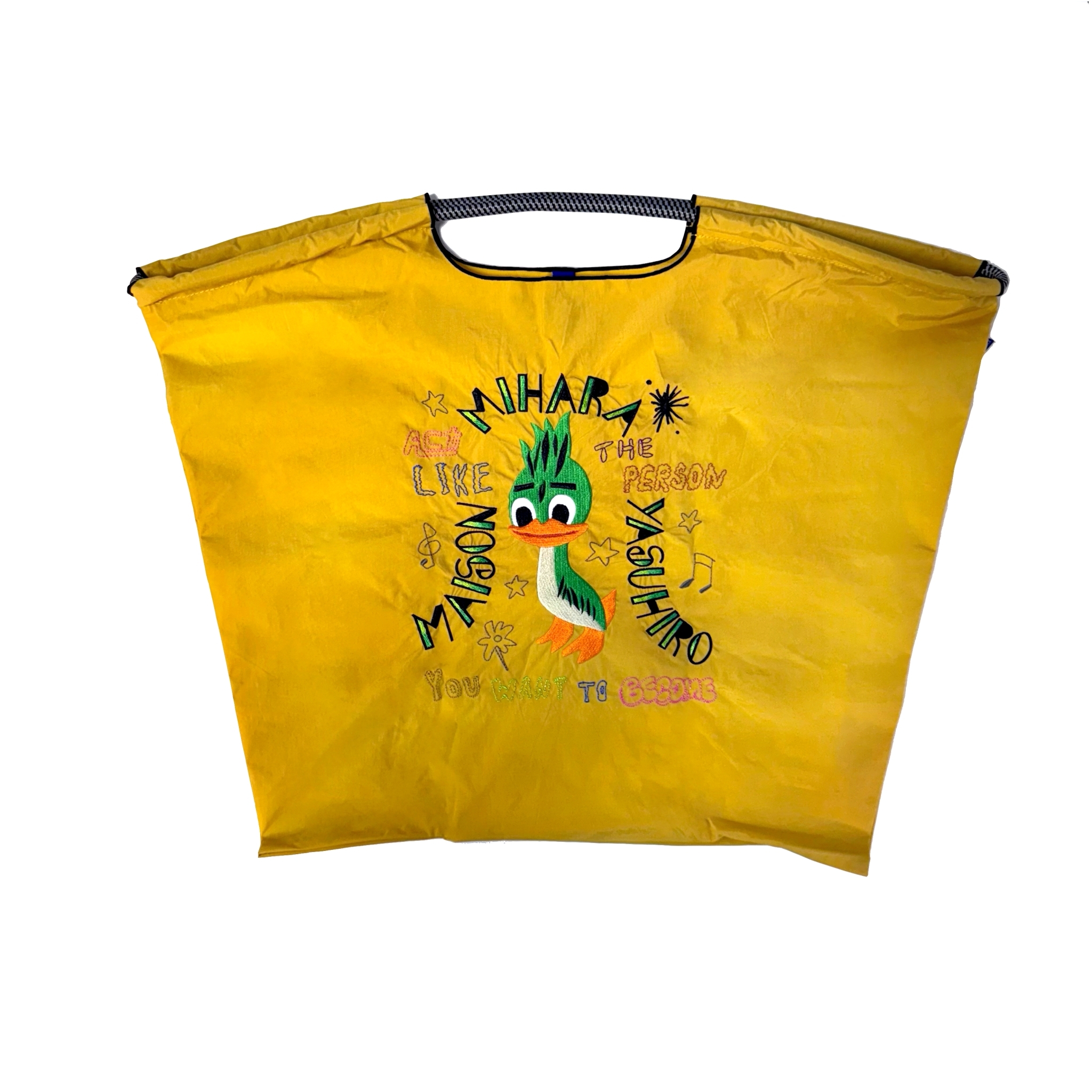 Ball＆Chain 刺繡環保購物袋 L號 - 黃 (30710110)