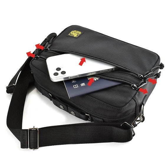 VanNuys E388 Double Zipper Shoulder Bag