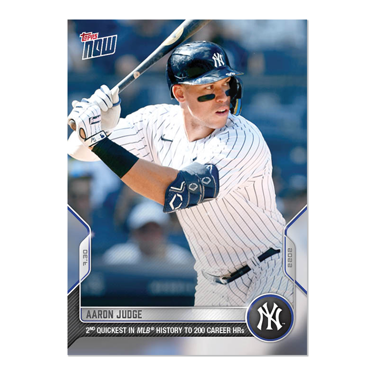 2022 MLB Topps NOW #616 AARON JUDGE CAREER 200 HRS NY YANKEES