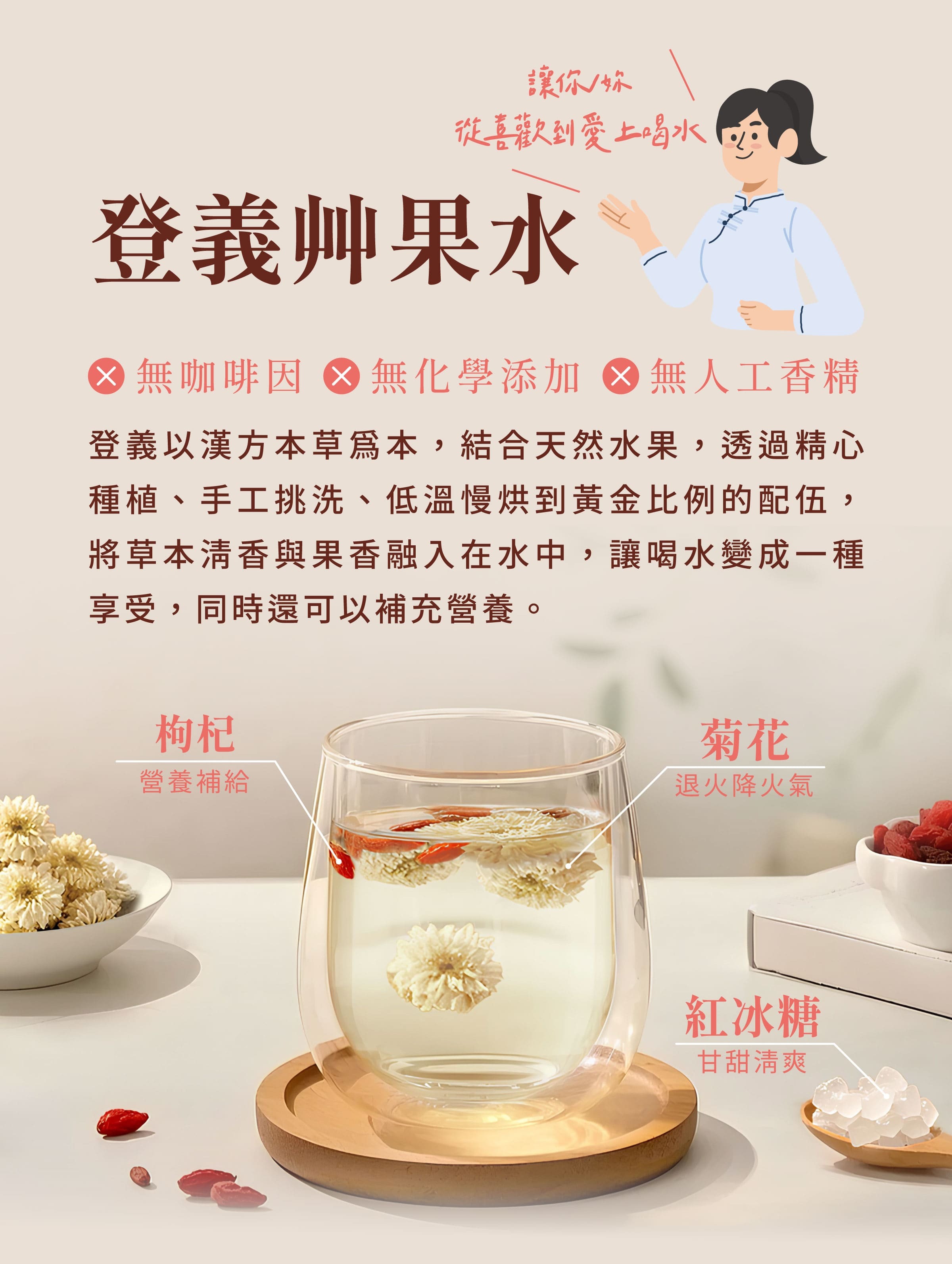 登義冰菊果乾水原料