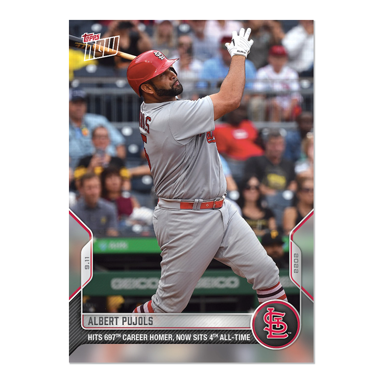 2022 TOPPS NOW #881 ALBERT PUJOLS - 697TH CAREER HOME RUN IS 4TH ALL-TIME