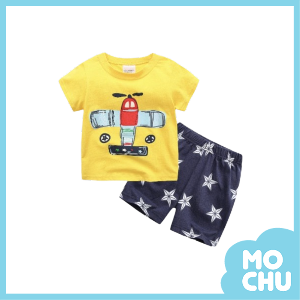 直昇機星星短袖套裝