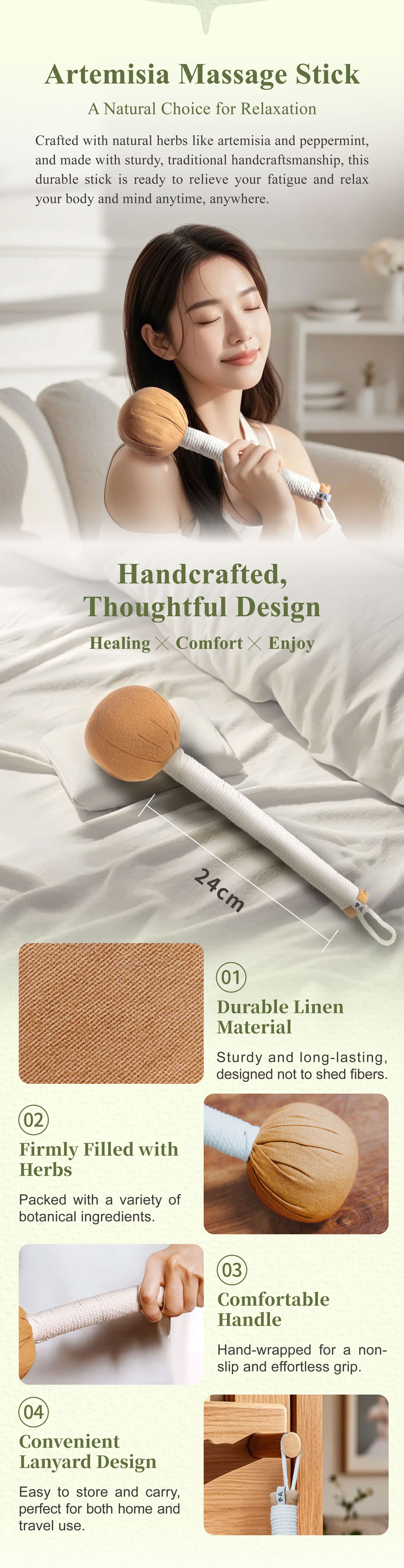 Dengyi Artemisia Massage Stick Features