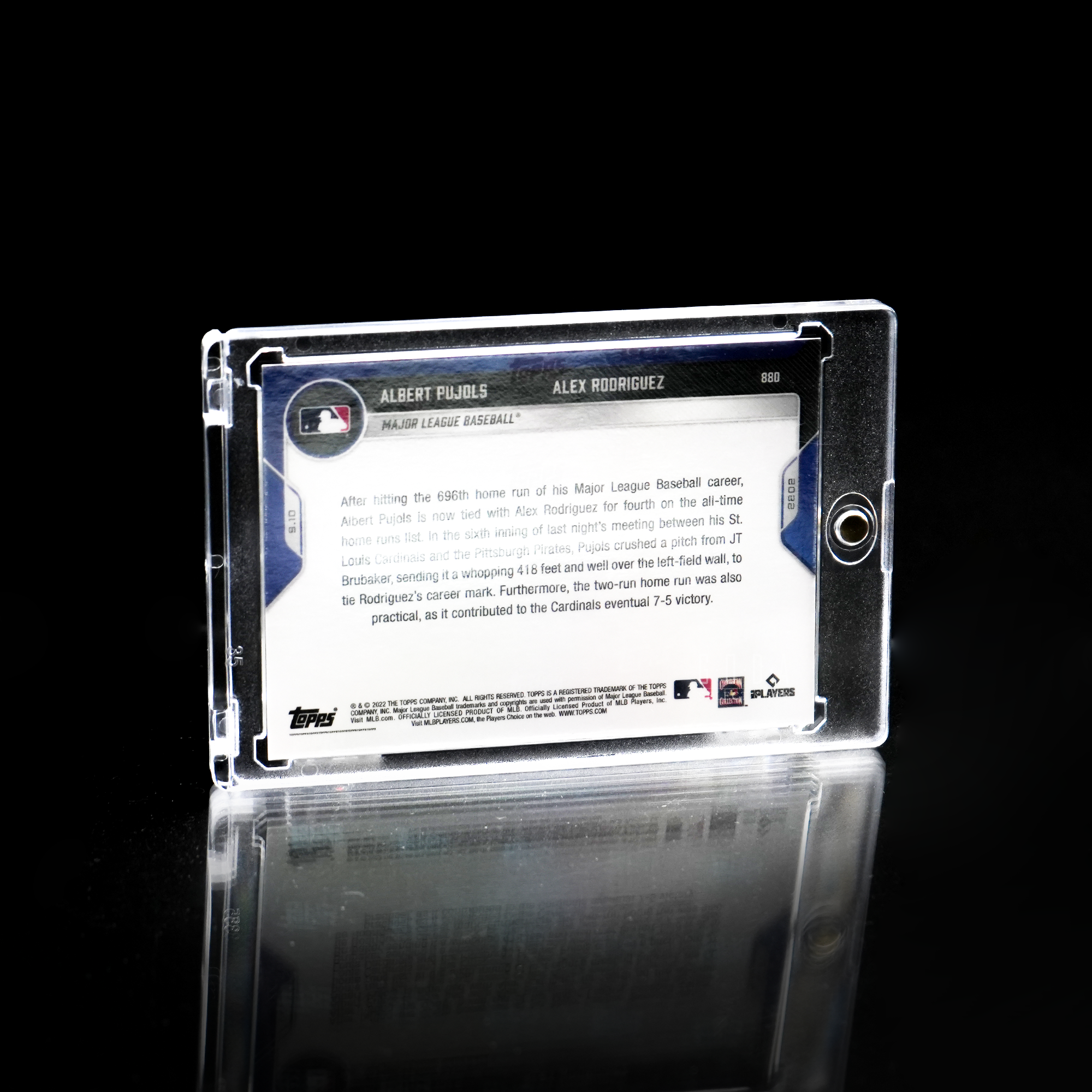 Albert Pujols/Alex Rodriguez - 2022 MLB TOPPS NOW Card #880 In Hand