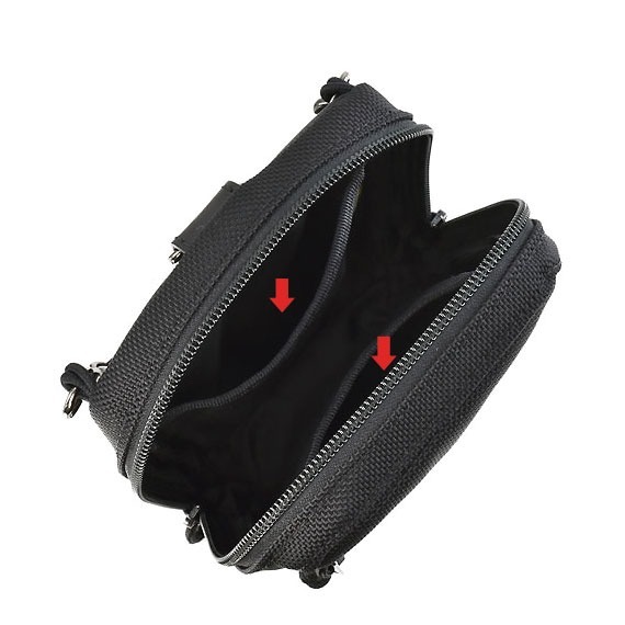 VanNuys E396 Mini Double Zipper Shoulder Bag