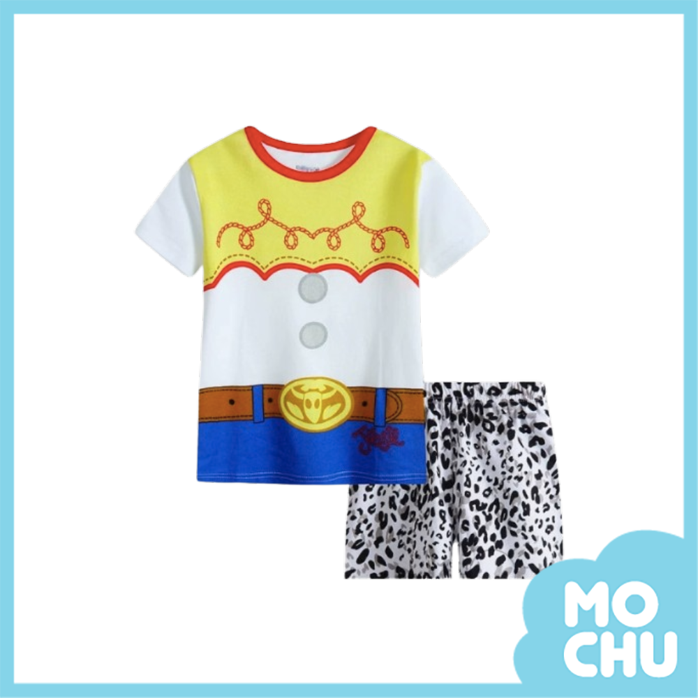 牛仔女警豹紋短袖套裝