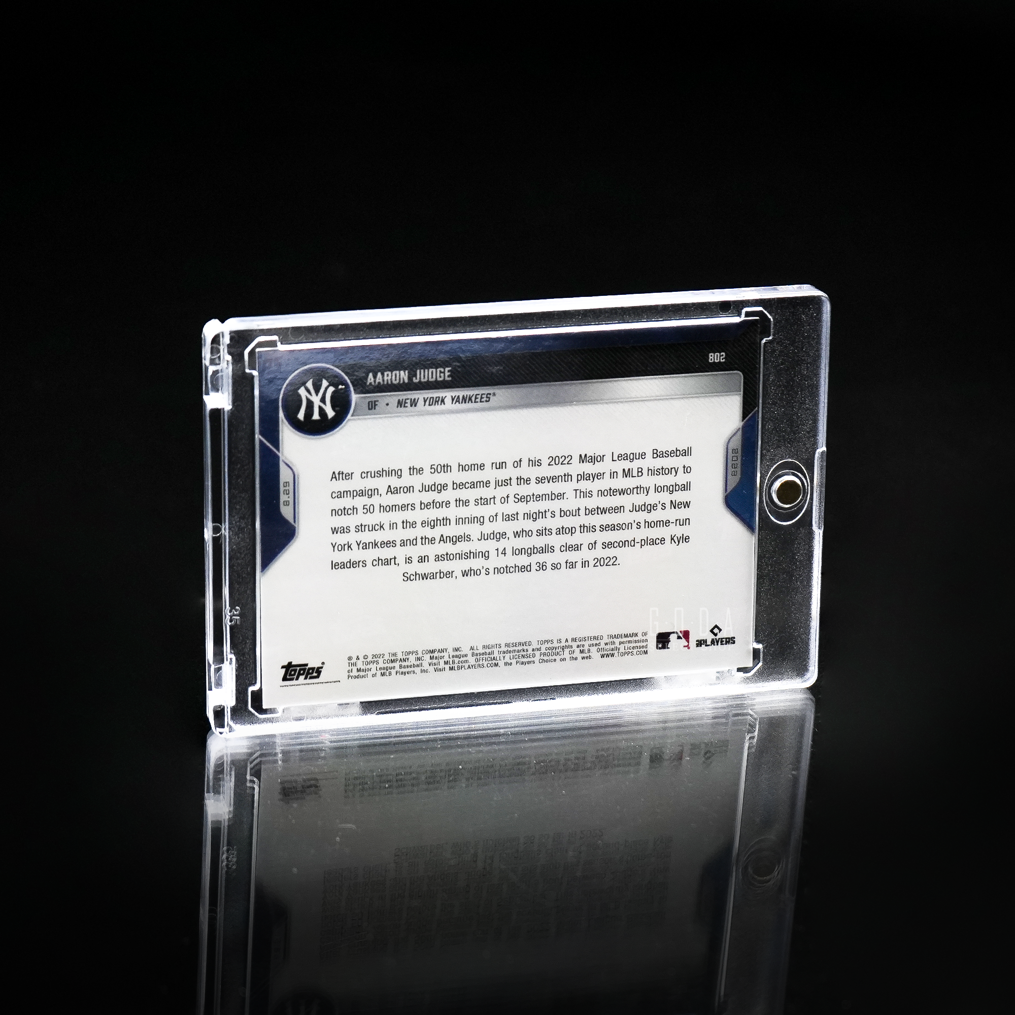 AARON JUDGE 50 HR Mark 2022 Topps Now Card #802 New York Yankees