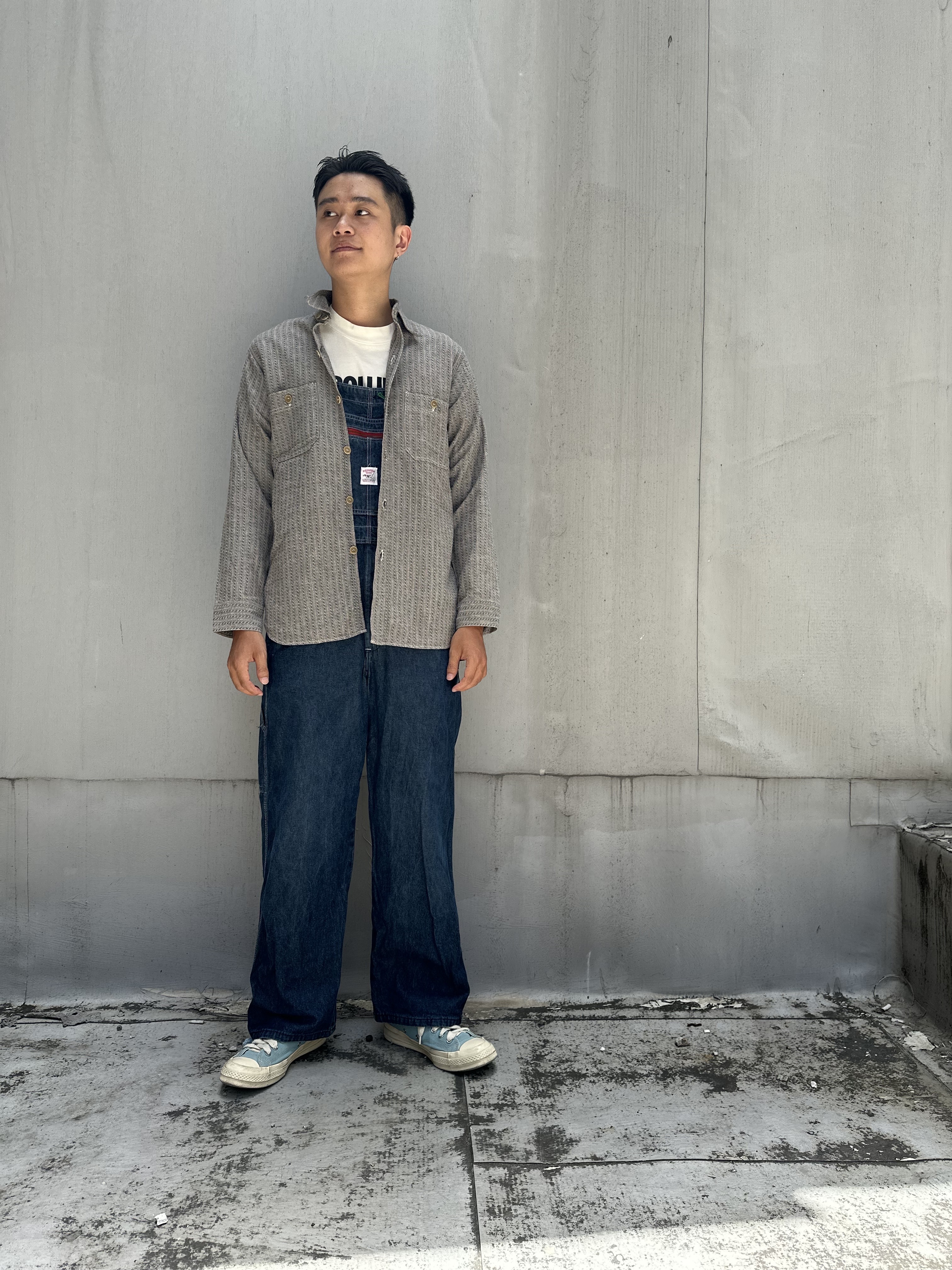 HELLER’S CAFE(BY WAREHOUSE)Pattern Work Shirt(MADE IN USA)“Chin Strap” gusset