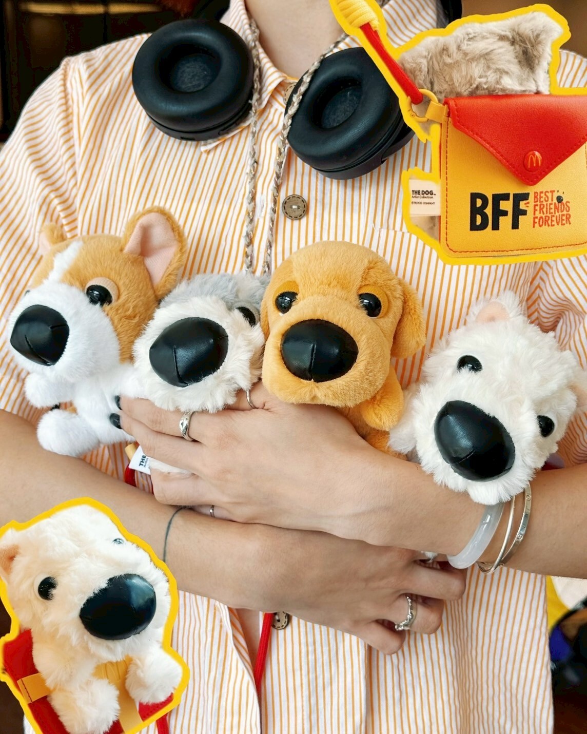 <海外限定>麥當勞 2025 大頭狗 the dog聯名 毛絨玩偶 小掛包 磁鐵肩寵