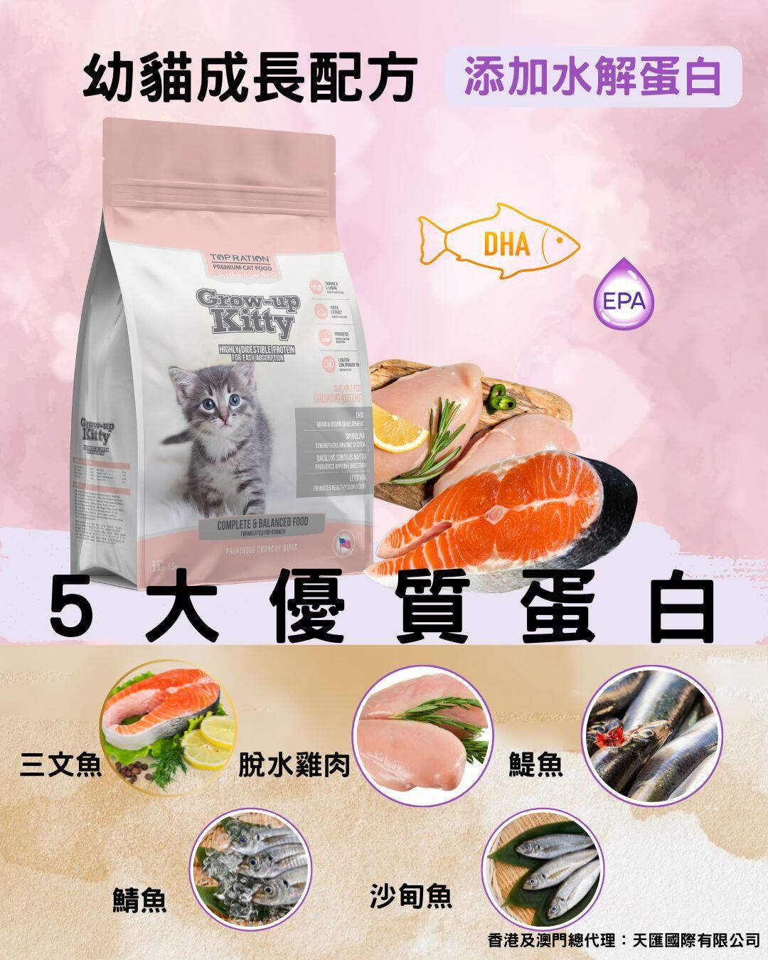 Top Ration 幼貓成長配方 5.4kg (粉紅袋)
