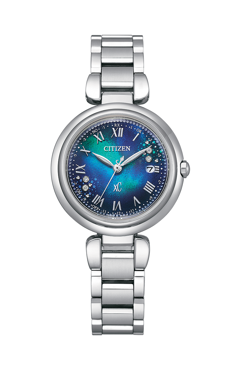 星辰 Citizen XC 藍色錶盤光動能電波鈦金屬 女裝手錶 ES9460-61L