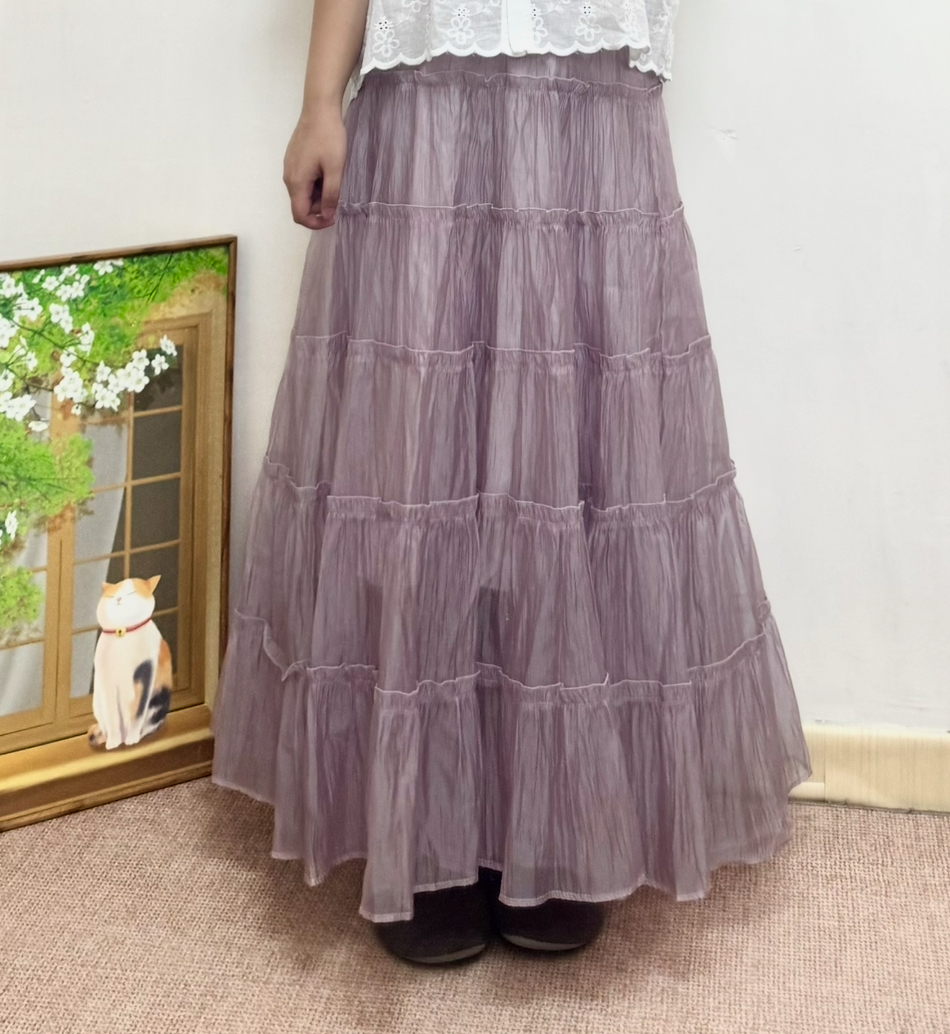 顯瘦！層層蛋糕冰透半身裙