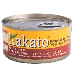Kakato 貓犬濕糧系列．雞+牛肝+蔬菜170g